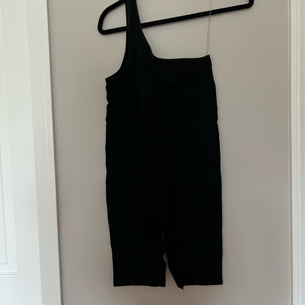 Ribbed one shoulder playsuit